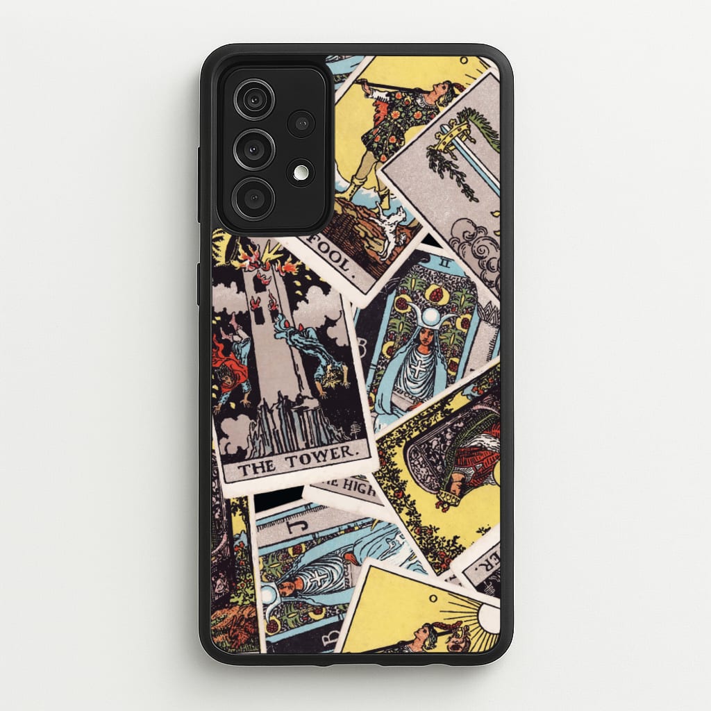 Tarot Cards Collage Pattern - Tarot Cards Phone Case for Galaxy A52 / A52s