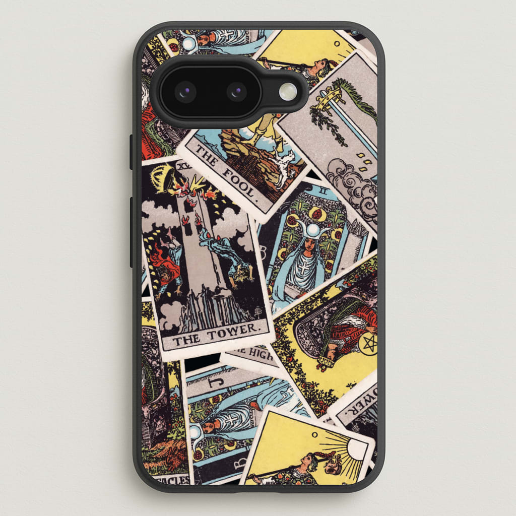 Tarot Cards Collage Pattern - Tarot Cards Phone Case for Google Pixel 9a
