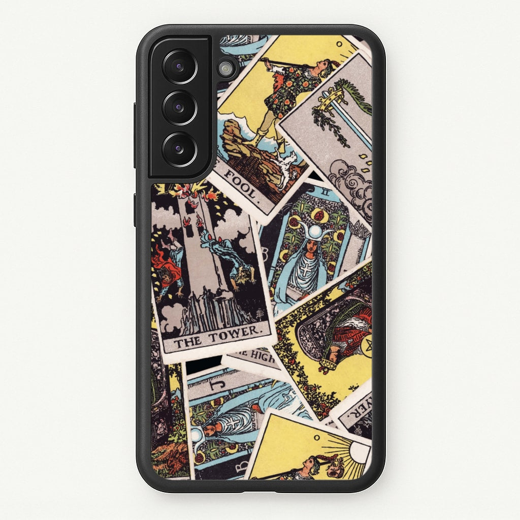 Tarot Cards Collage Pattern - Tarot Cards Phone Case for Galaxy S22 Plus