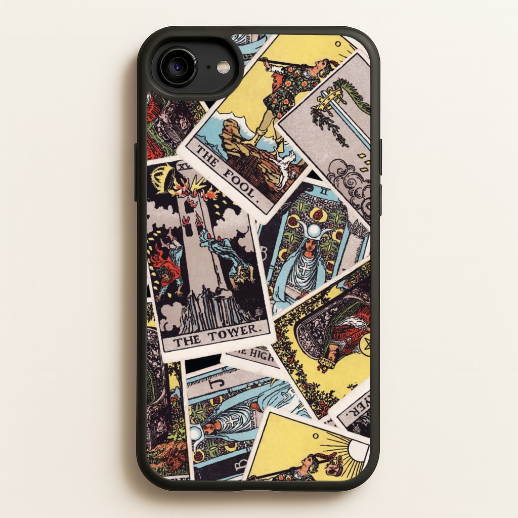 Tarot Cards Collage Pattern - Tarot Cards Phone Case for iPhone 6 / 7 / 8 / SE