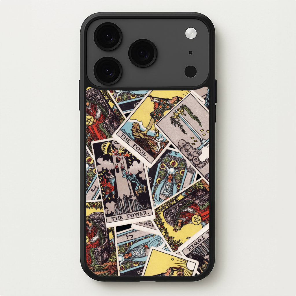 Tarot Cards Collage Pattern Phone Case for iPhone 17 Pro