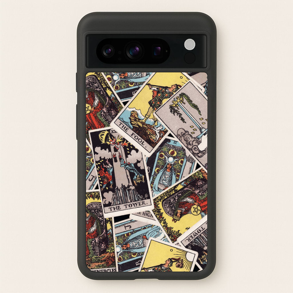 Tarot Cards Collage Pattern - Tarot Cards Phone Case for Google Pixel 8 Pro