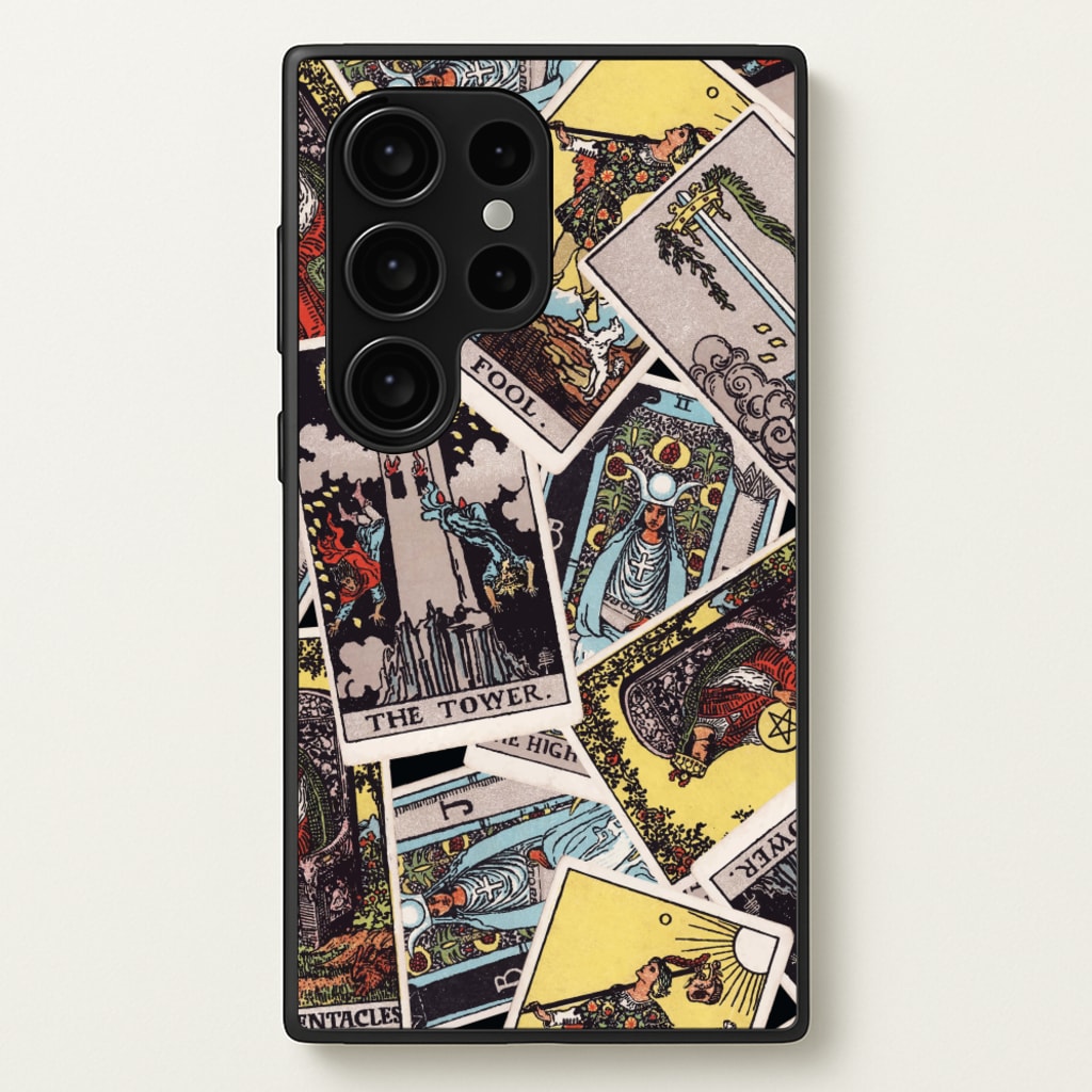 Tarot Cards Collage Pattern - Tarot Cards Phone Case for Galaxy S24 Ultra