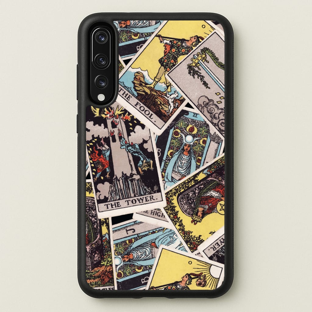 Tarot Cards Collage Pattern - Tarot Cards Phone Case for Huawei P20 Pro