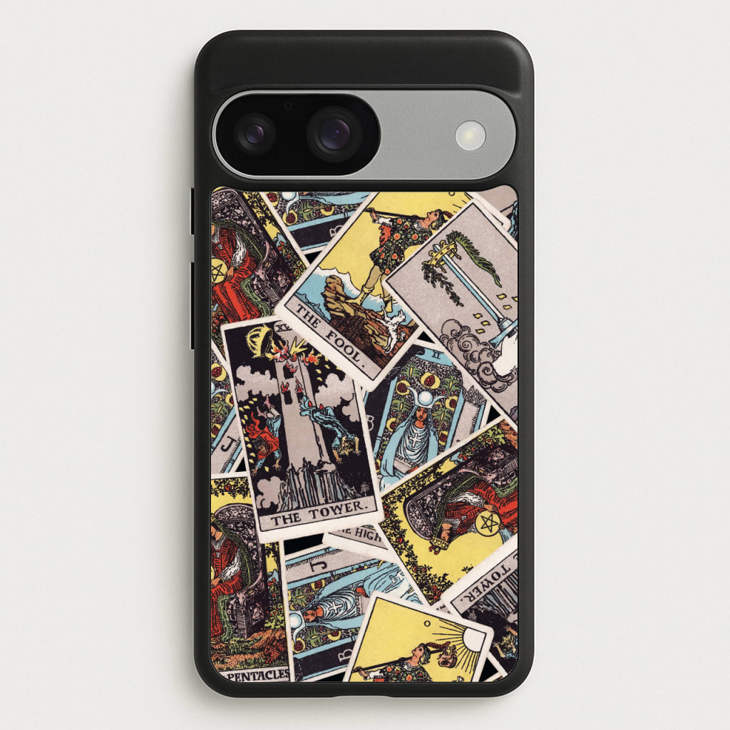 Tarot Cards Collage Pattern - Tarot Cards Phone Case for Google Pixel 9 / 9 Pro
