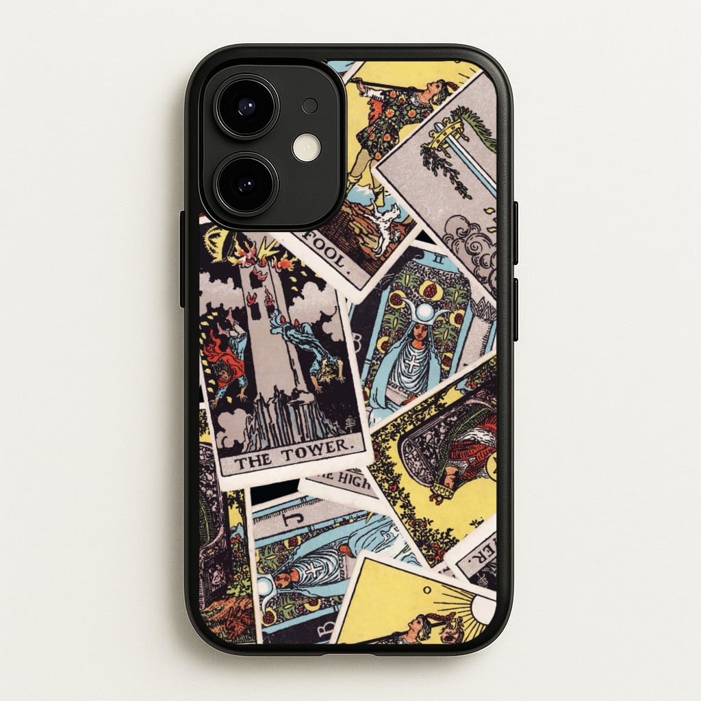 Tarot Cards Collage Pattern - Tarot Cards Phone Case for iPhone 12 Mini