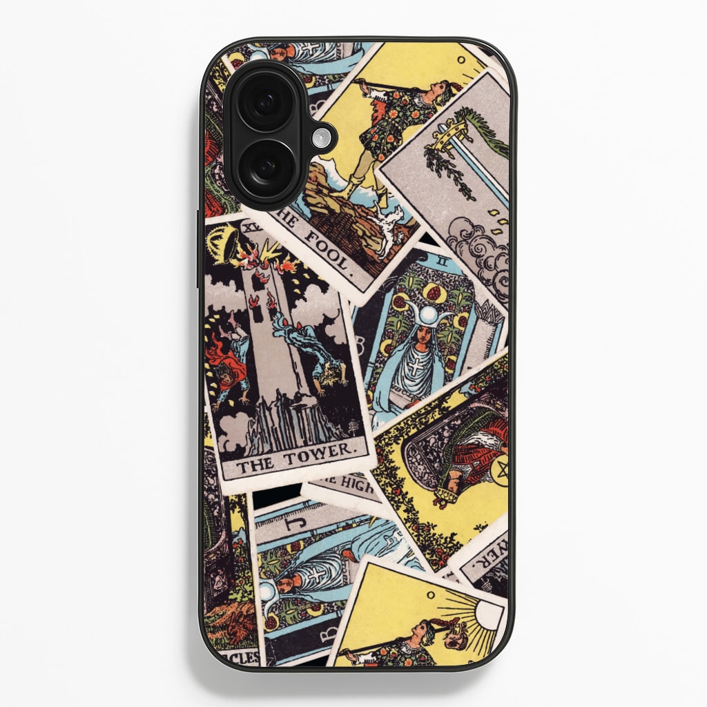 Tarot Cards Collage Pattern - Tarot Cards Phone Case for iPhone 16 Plus