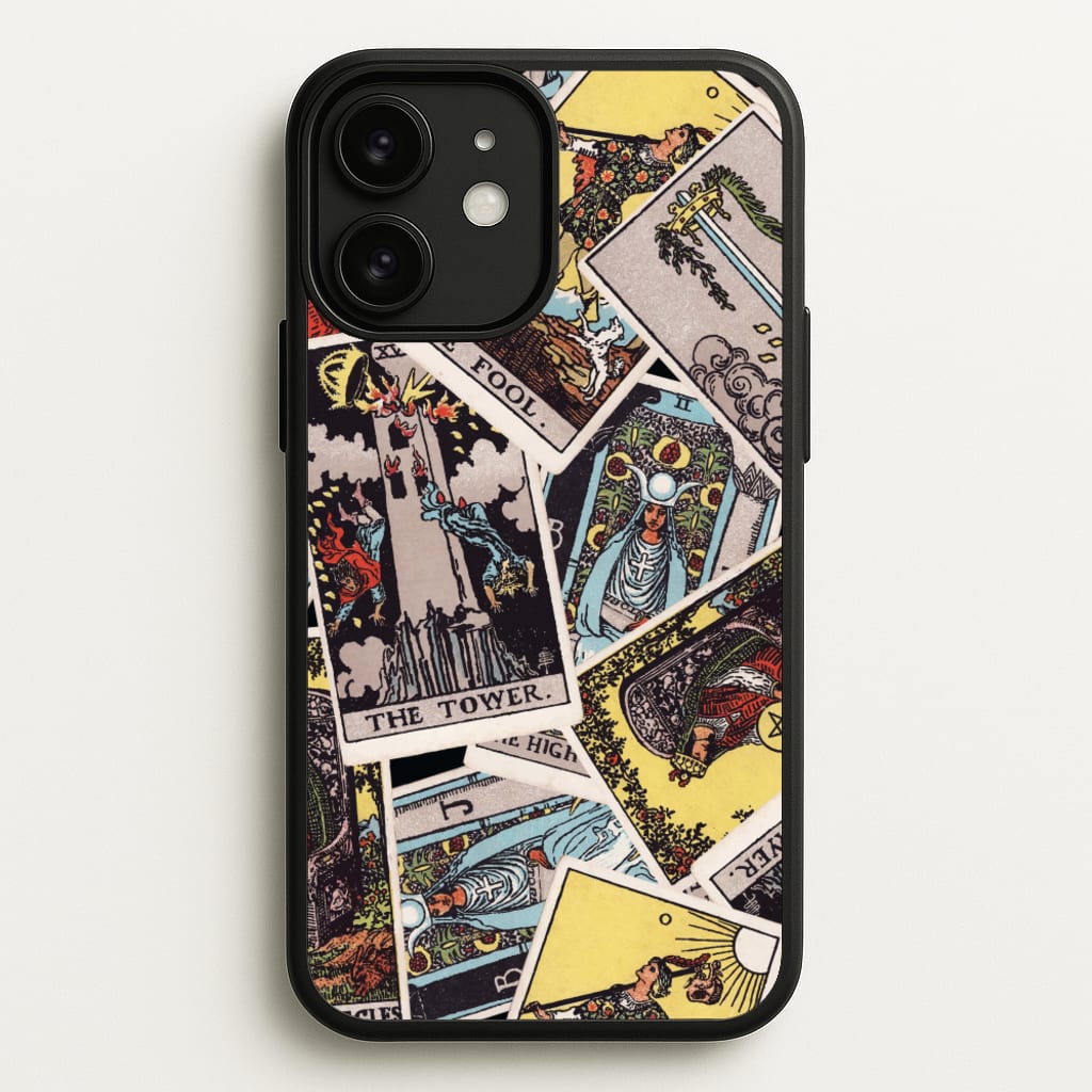 Tarot Cards Collage Pattern - Tarot Cards Phone Case for iPhone 11