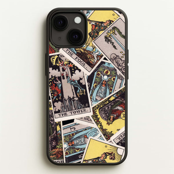 Tarot Cards Collage Pattern - Tarot Cards Phone Case for iPhone 13 Mini