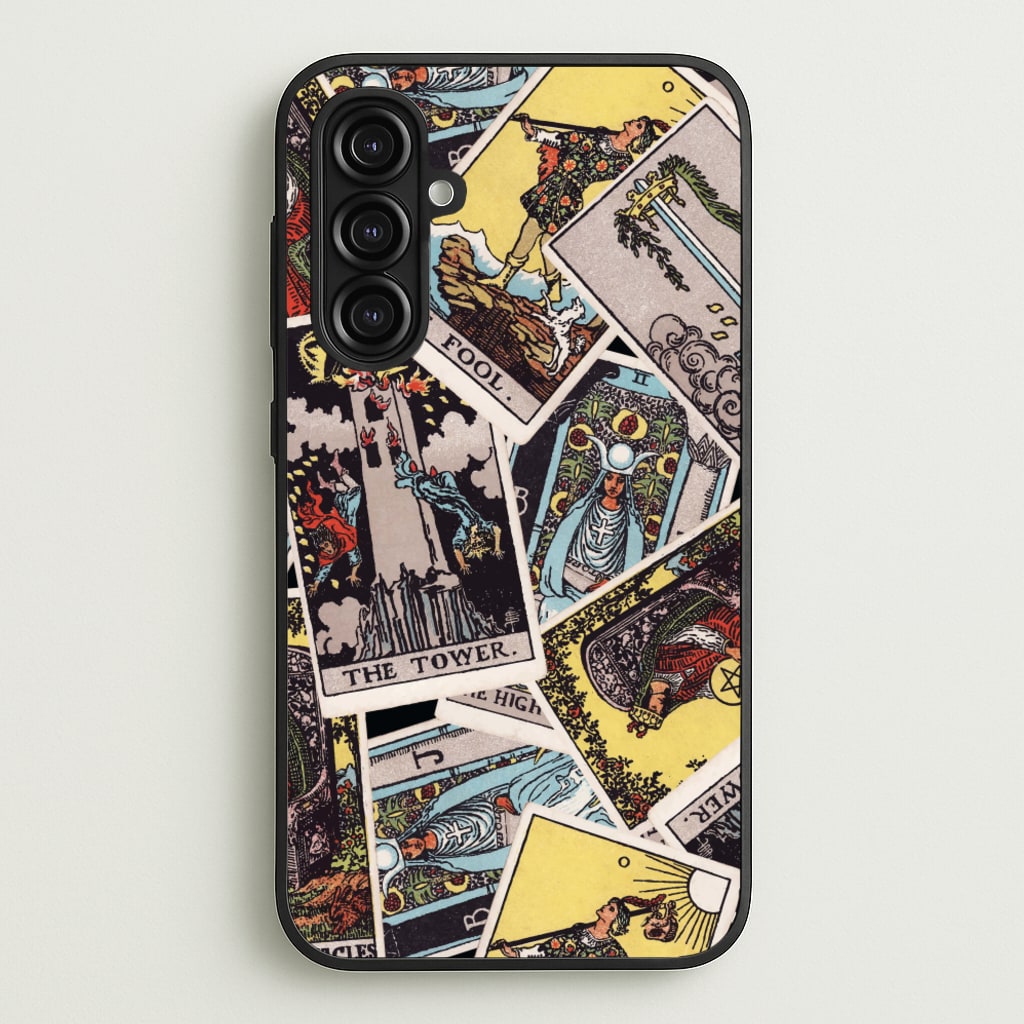 Tarot Cards Collage Pattern - Tarot Cards Phone Case for Galaxy A16