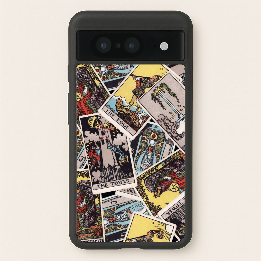 Tarot Cards Collage Pattern - Tarot Cards Phone Case for Google Pixel 8