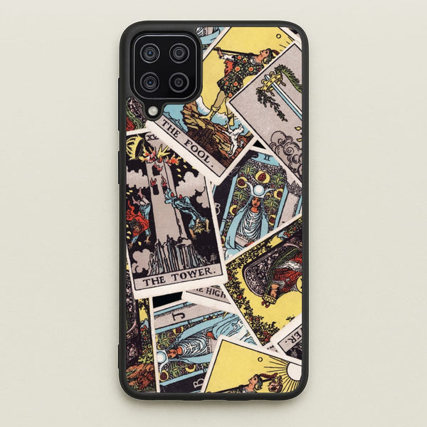 Tarot Cards Collage Pattern - Tarot Cards Phone Case for Galaxy A12