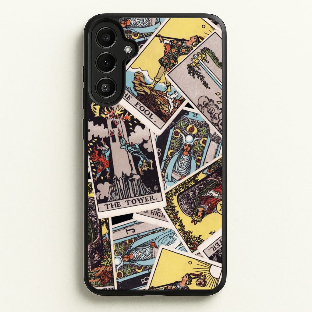 Tarot Cards Collage Pattern - Tarot Cards Phone Case for Galaxy A34
