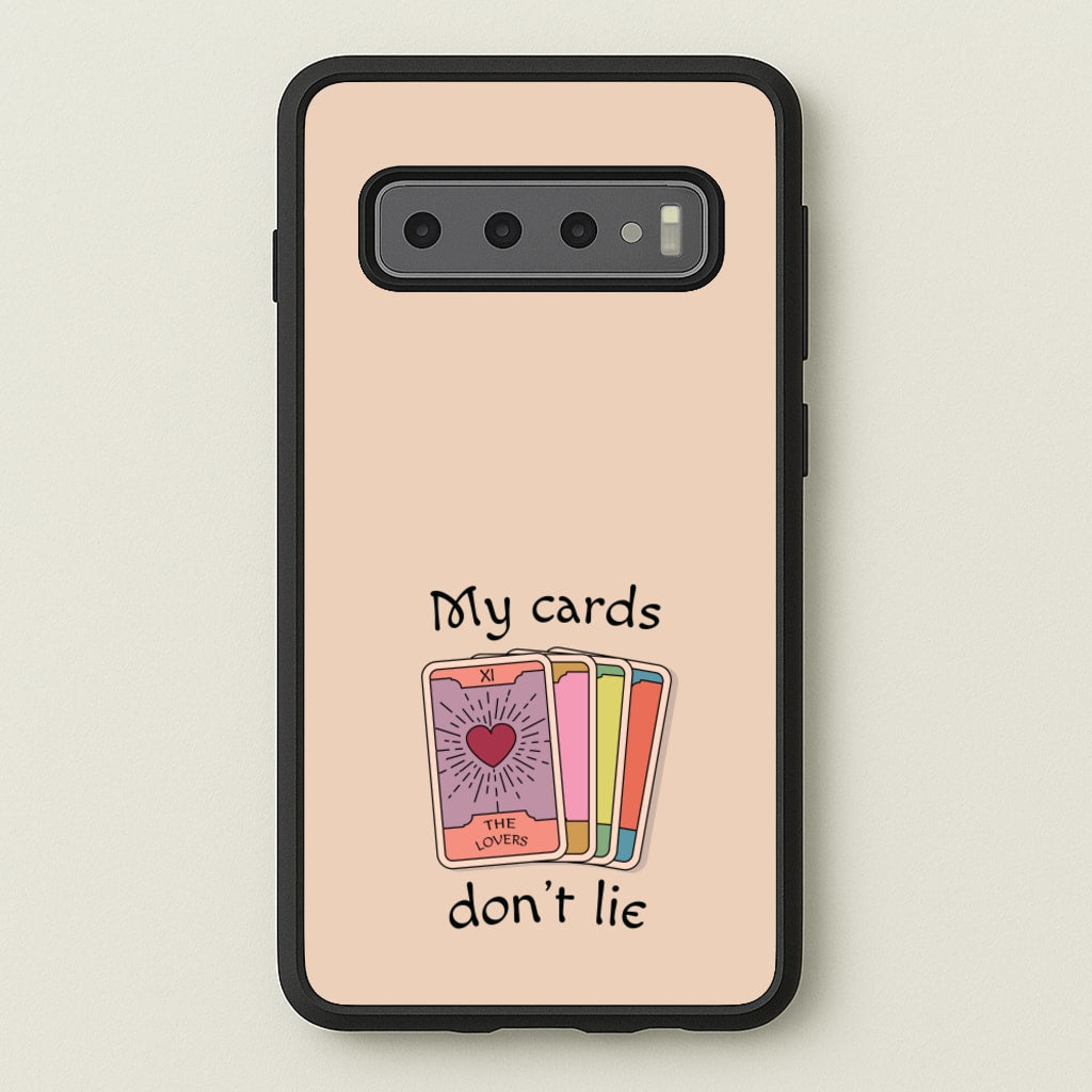 My Cards, Don't Lie - Tarot Cards Phone Case for Galaxy S10 Plus