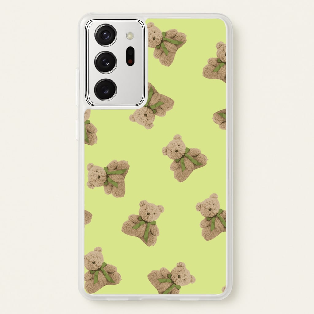 Green Teddy Bears - Clean Girl Aesthetic Phone Case for Galaxy Note 20 Ultra