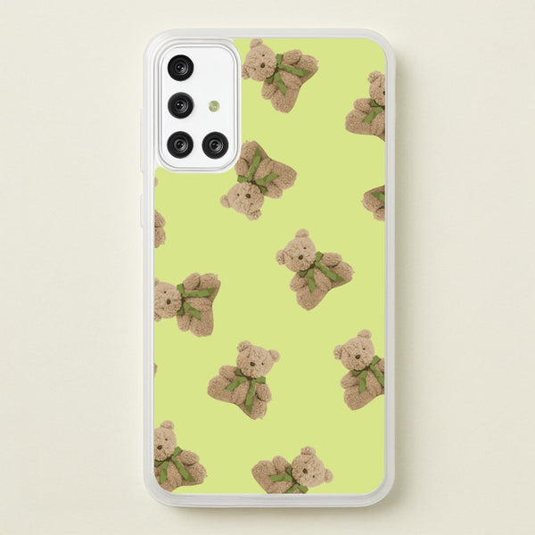 Green Teddy Bears - Clean Girl Aesthetic Phone Case for Galaxy A71