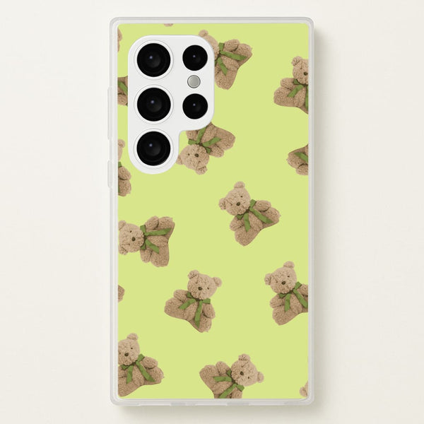 Green Teddy Bears - Clean Girl Aesthetic Phone Case for Galaxy S24 Ultra