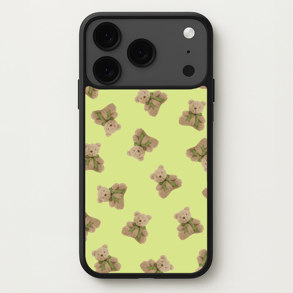 Green Teddy Bears Phone Case for iPhone 17 Pro Max