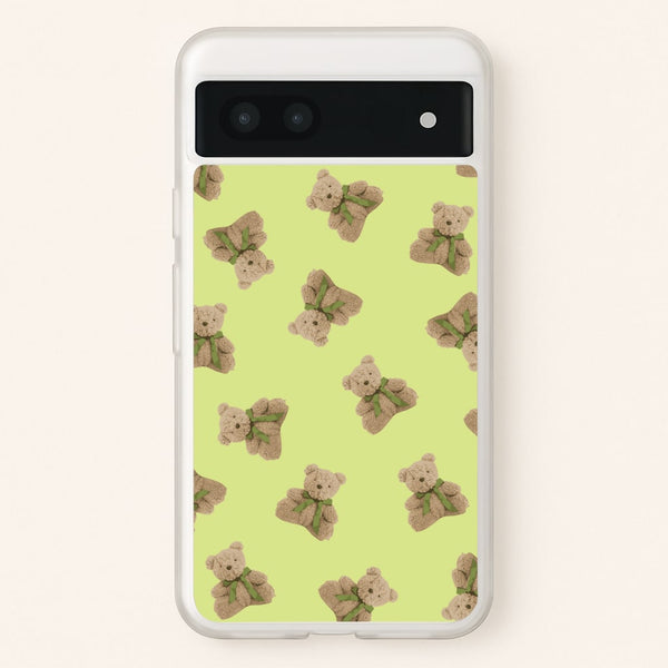 Green Teddy Bears - Clean Girl Aesthetic Phone Case for Google Pixel 7a