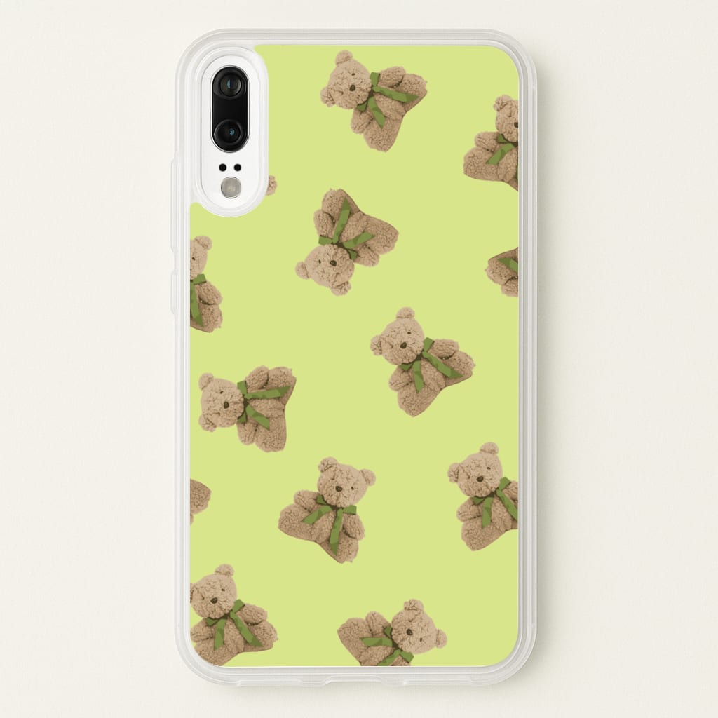 Green Teddy Bears - Clean Girl Aesthetic Phone Case for Huawei P20