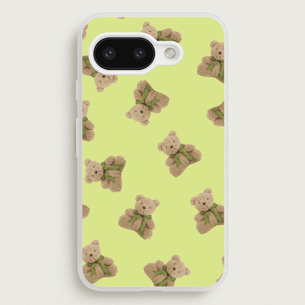 Green Teddy Bears - Clean Girl Aesthetic Phone Case for Google Pixel 9a