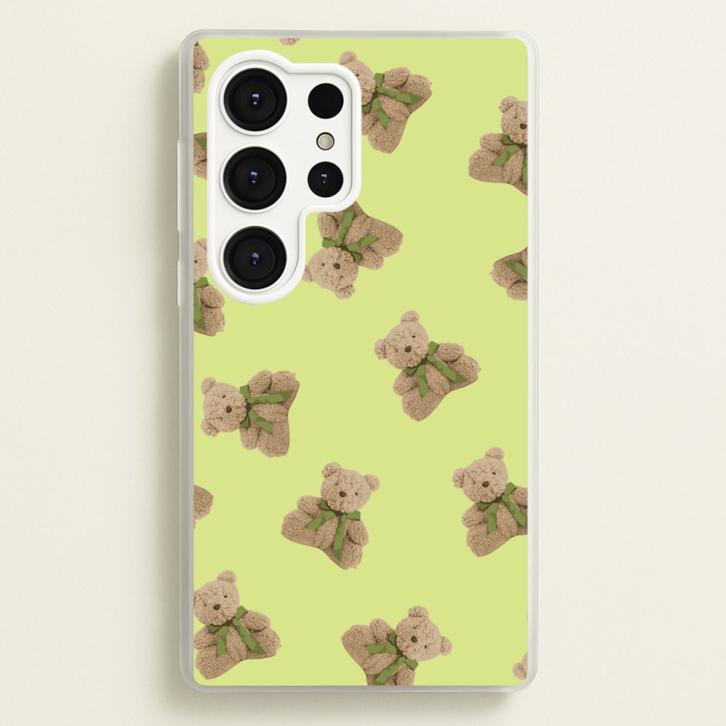 Green Teddy Bears - Clean Girl Aesthetic Phone Case for Galaxy S25 Ultra