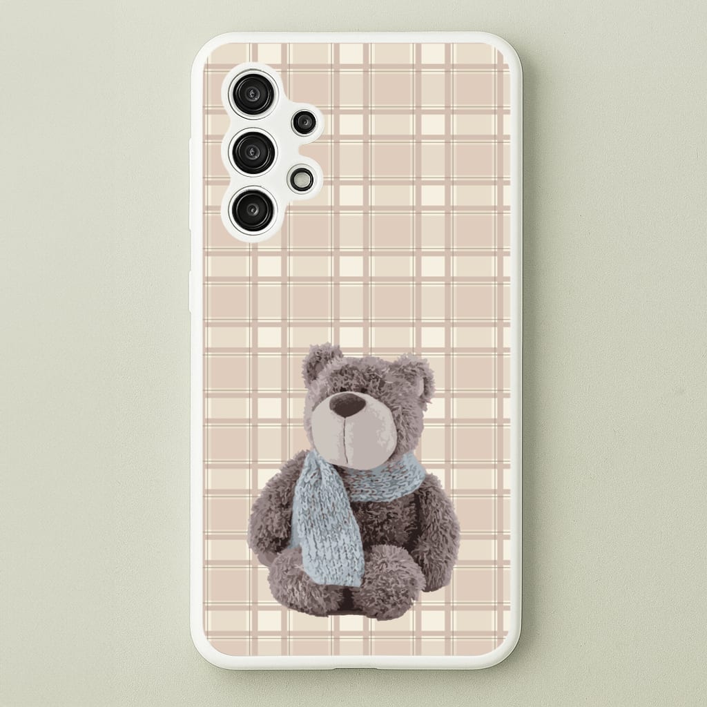Tartan Teddy Bear - Clean Girl Aesthetic Phone Case for Galaxy A13