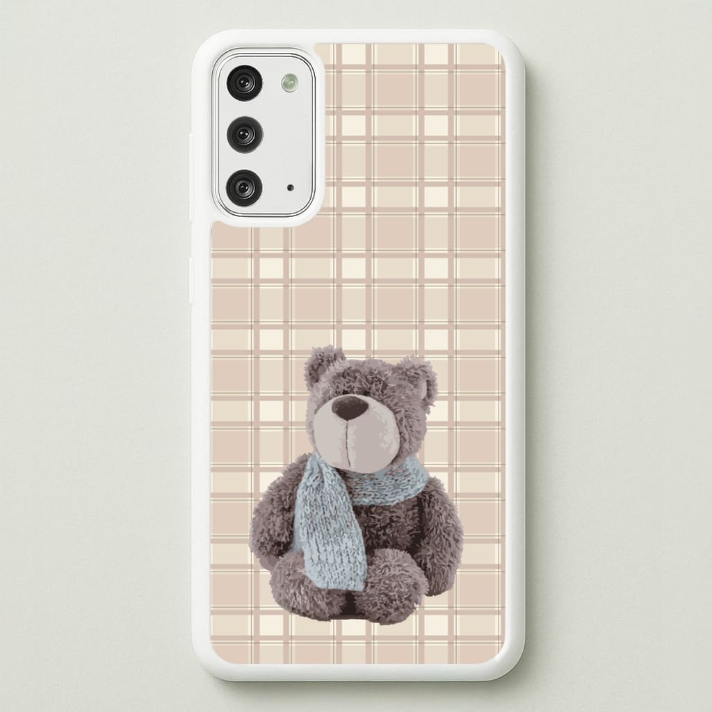 Tartan Teddy Bear - Clean Girl Aesthetic Phone Case for Galaxy Note 20