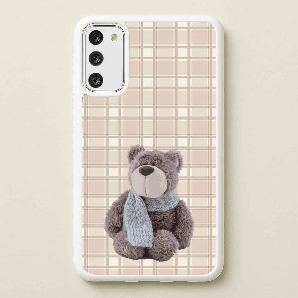 Tartan Teddy Bear - Clean Girl Aesthetic Phone Case for Galaxy A41