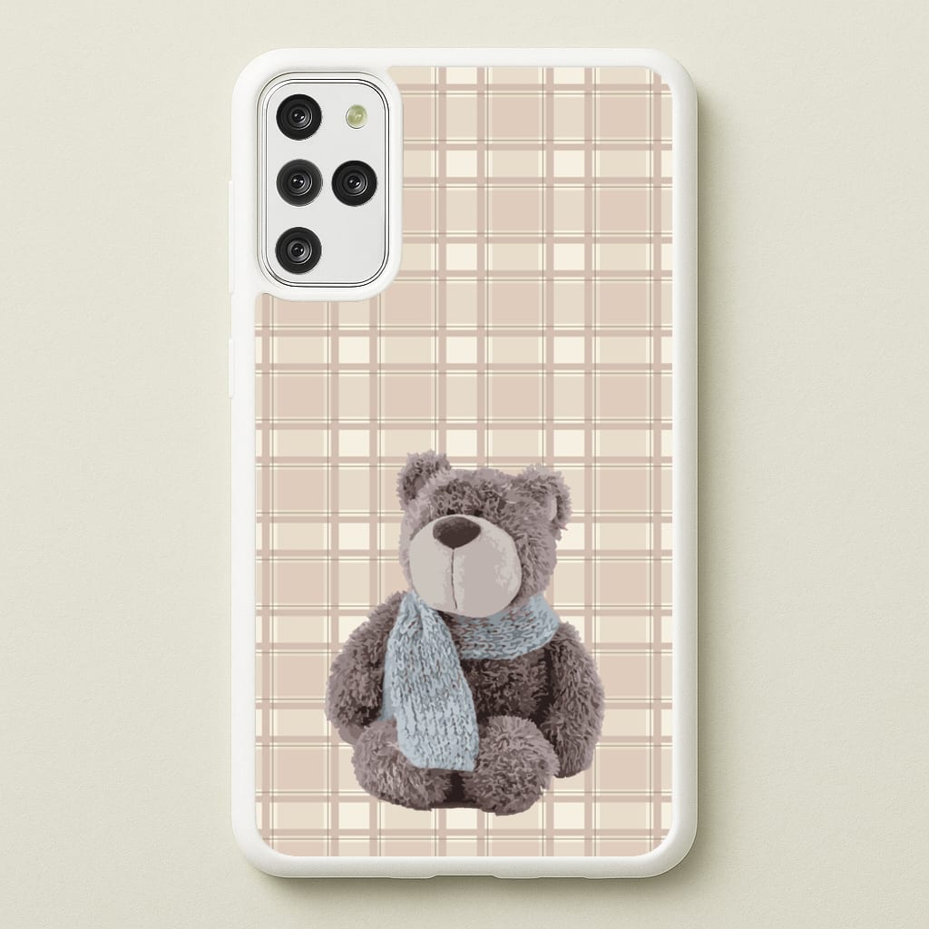 Tartan Teddy Bear - Clean Girl Aesthetic Phone Case for Galaxy S20 Plus