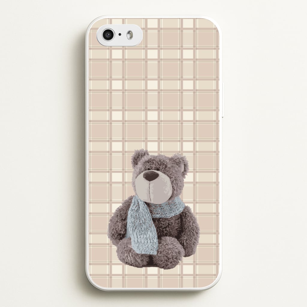 Tartan Teddy Bear - Clean Girl Aesthetic Phone Case for iPhone 5 / 5s / SE 2016