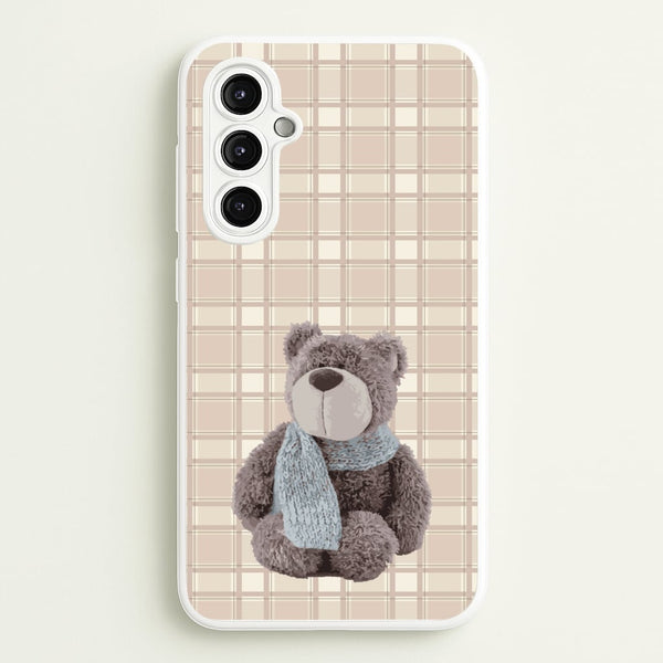 Tartan Teddy Bear - Clean Girl Aesthetic Phone Case for Galaxy A14