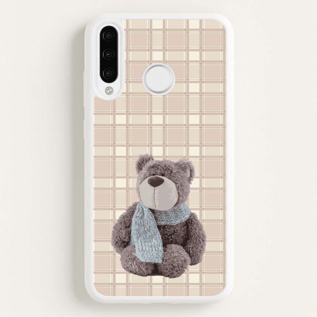Tartan Teddy Bear - Clean Girl Aesthetic Phone Case for Huawei P30 Pro