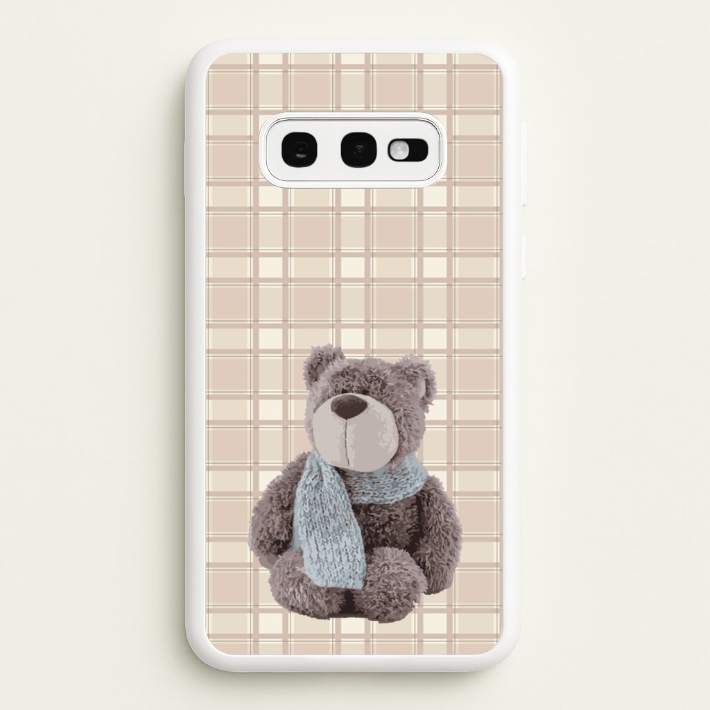 Tartan Teddy Bear - Clean Girl Aesthetic Phone Case for Galaxy S10e