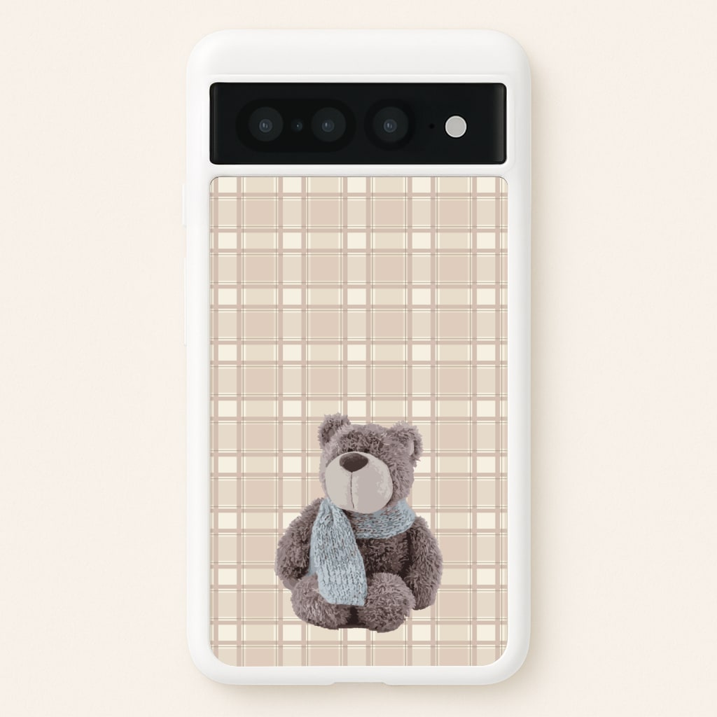 Tartan Teddy Bear - Clean Girl Aesthetic Phone Case for Google Pixel 7 Pro