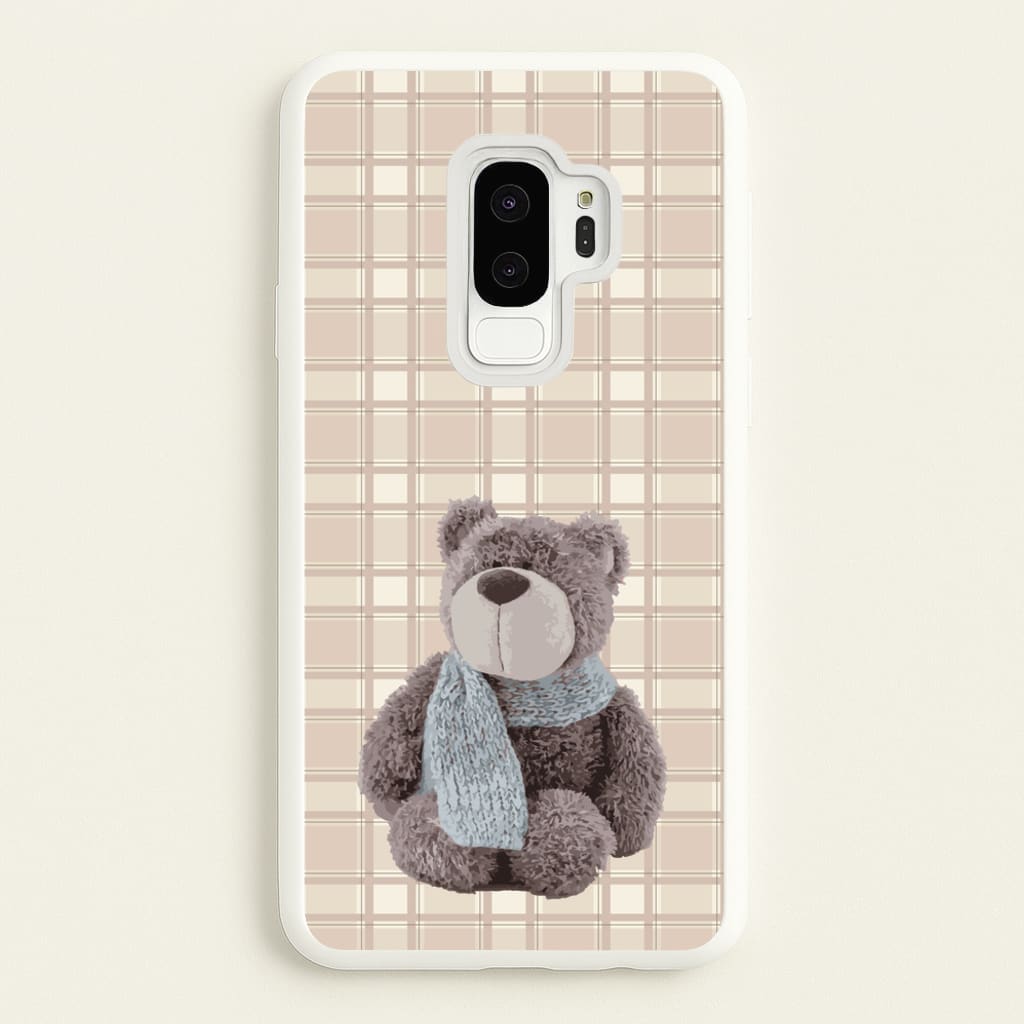 Tartan Teddy Bear - Clean Girl Aesthetic Phone Case for Galaxy S9 Plus