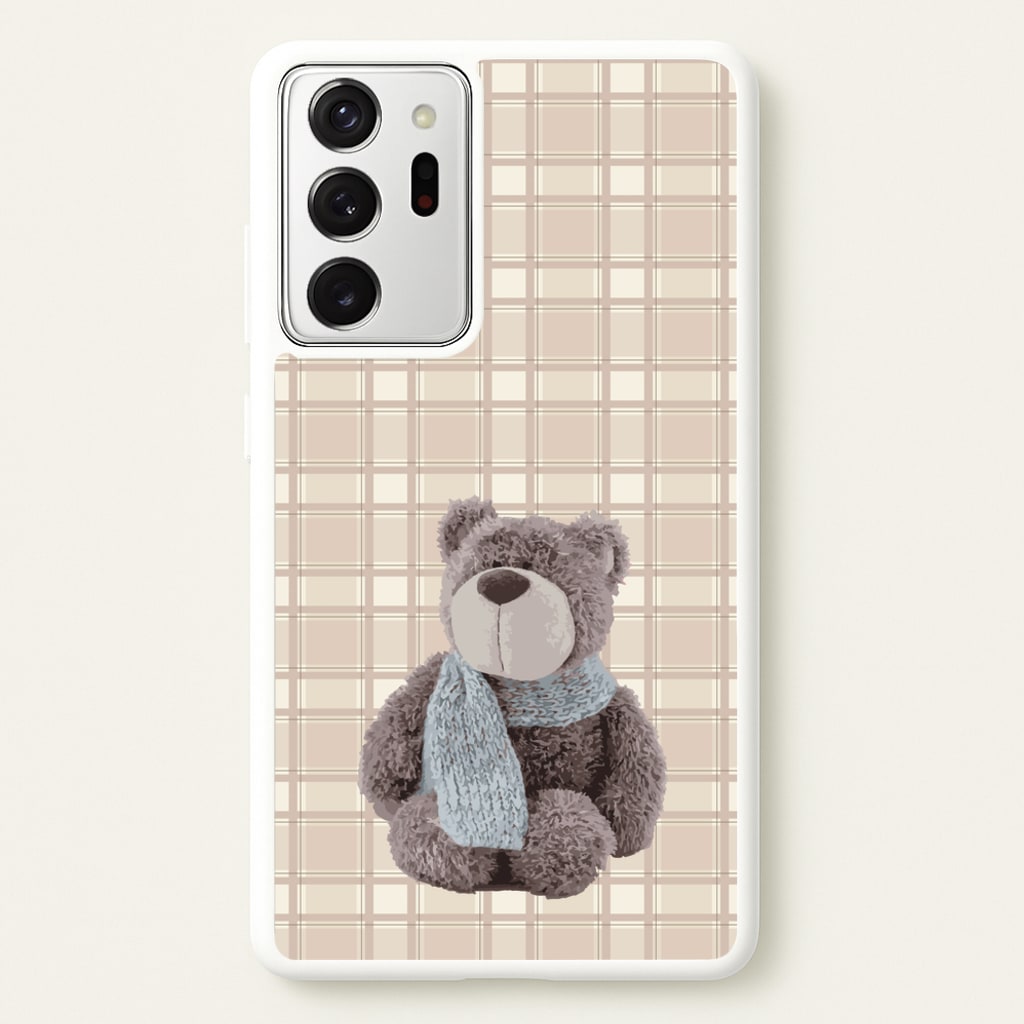 Tartan Teddy Bear - Clean Girl Aesthetic Phone Case for Galaxy Note 20 Ultra