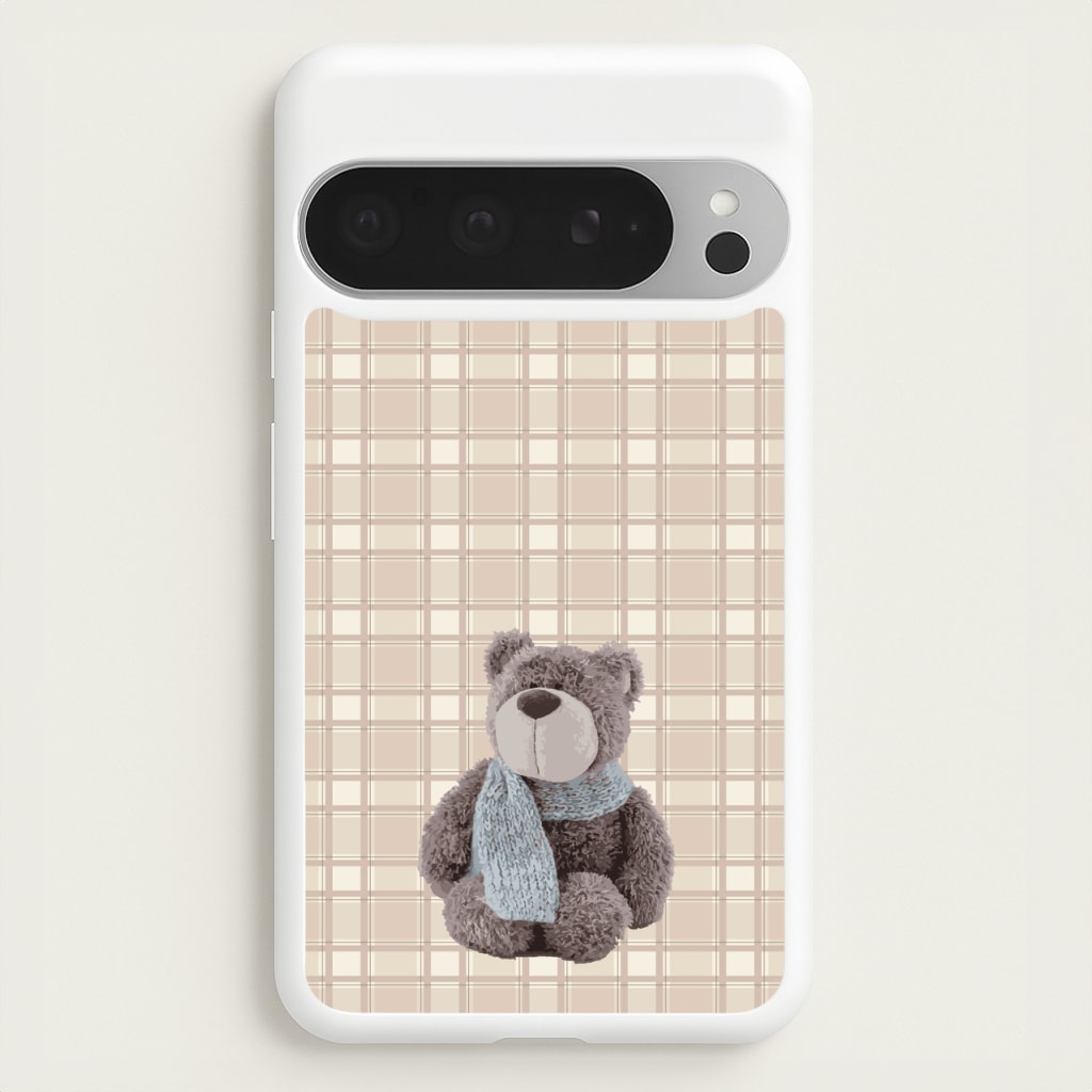 Tartan Teddy Bear - Clean Girl Aesthetic Phone Case for Google Pixel 9 Pro XL