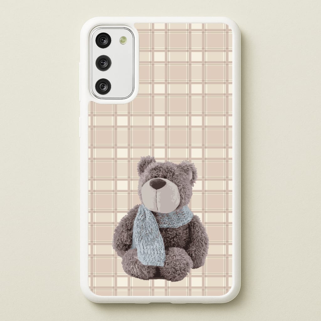 Tartan Teddy Bear - Clean Girl Aesthetic Phone Case for Galaxy S20