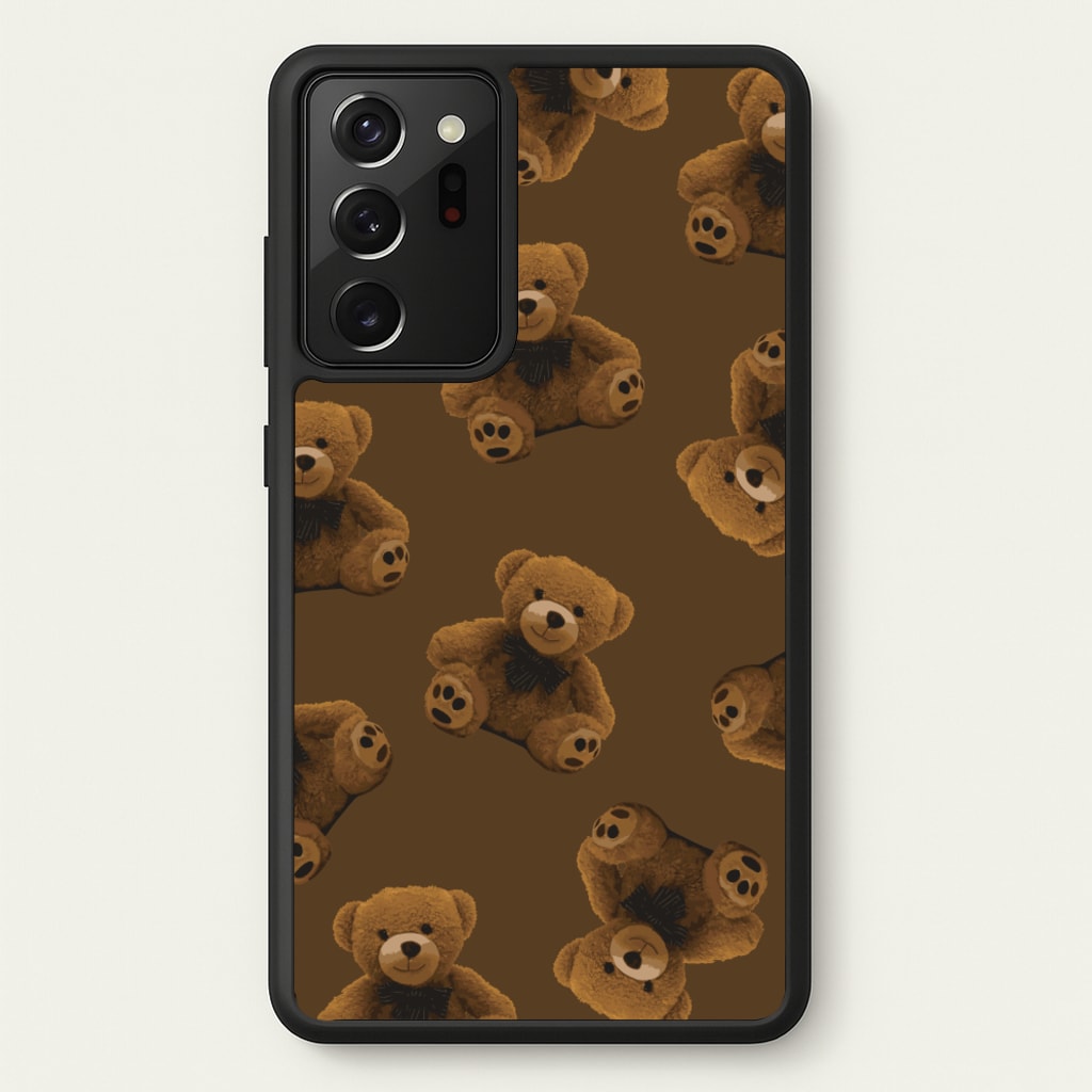 Cute Brown Bear Pattern - Clean Girl Aesthetic Phone Case for Galaxy Note 20 Ultra