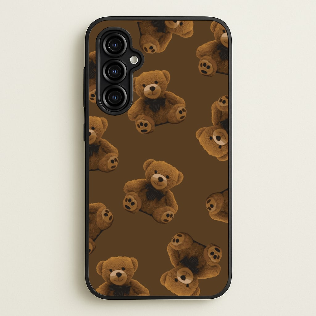 Cute Brown Bear Pattern - Clean Girl Aesthetic Phone Case for Galaxy A54