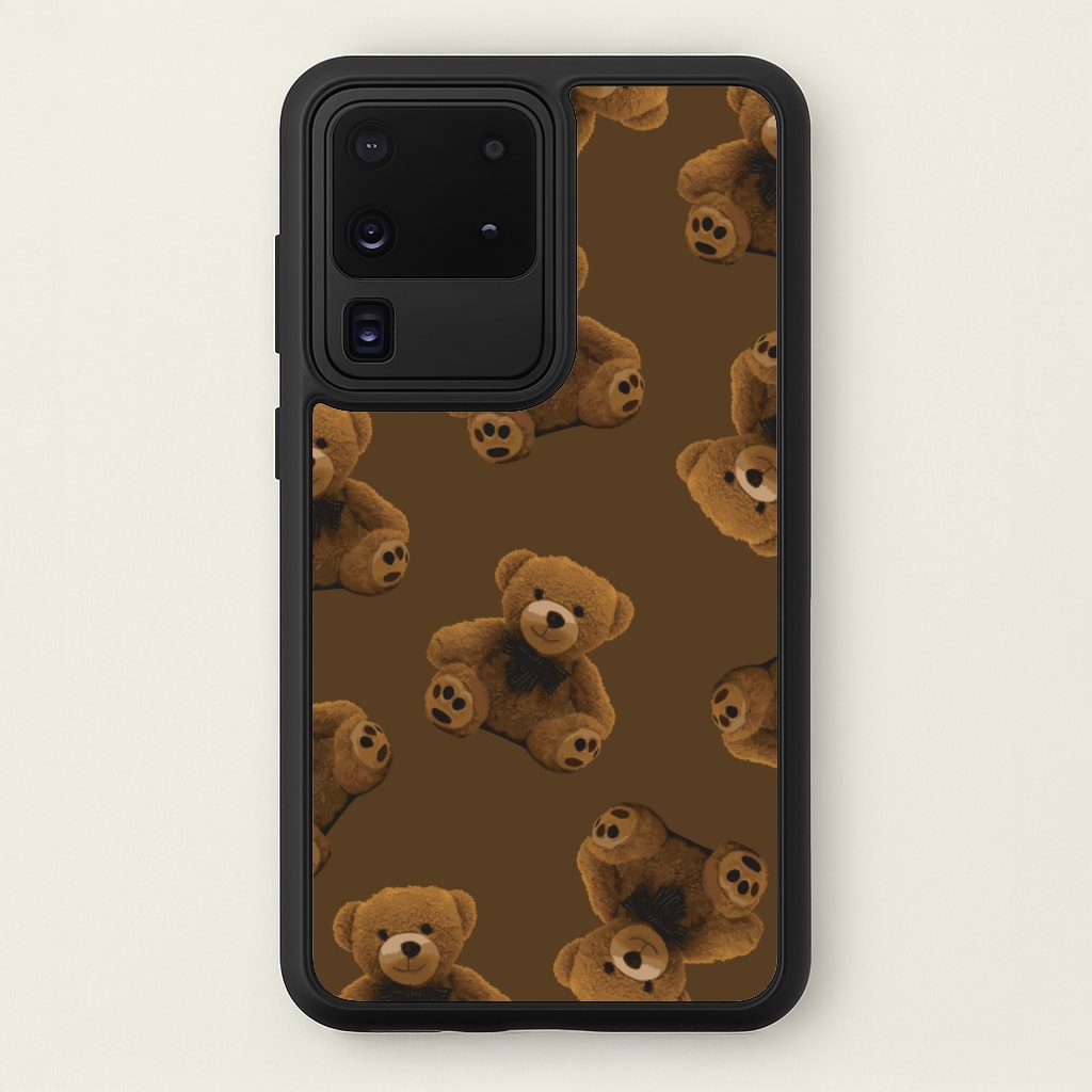Cute Brown Bear Pattern - Clean Girl Aesthetic Phone Case for Galaxy S20 Ultra