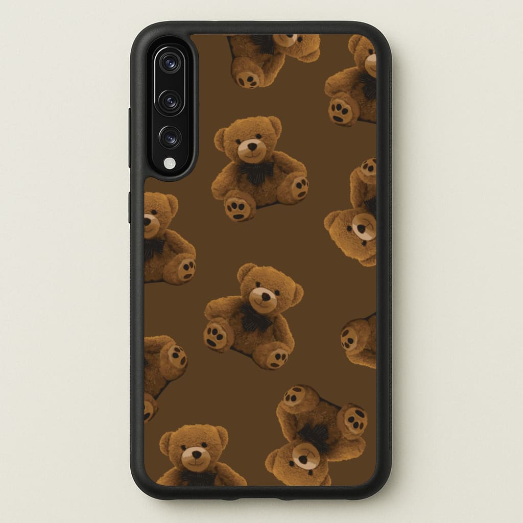 Cute Brown Bear Pattern - Clean Girl Aesthetic Phone Case for Huawei P20 Pro