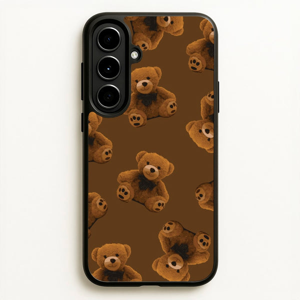 Cute Brown Bear Pattern - Clean Girl Aesthetic Phone Case for Galaxy A56