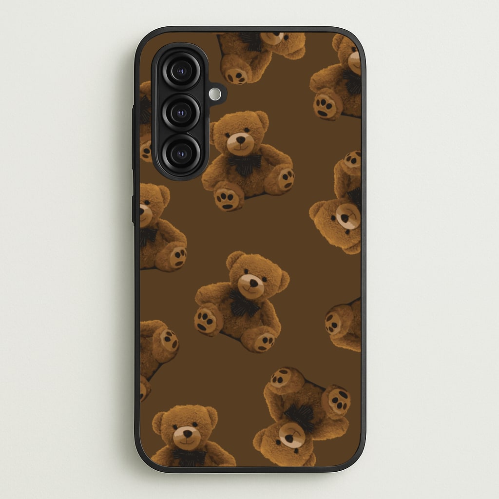 Cute Brown Bear Pattern - Clean Girl Aesthetic Phone Case for Galaxy A16
