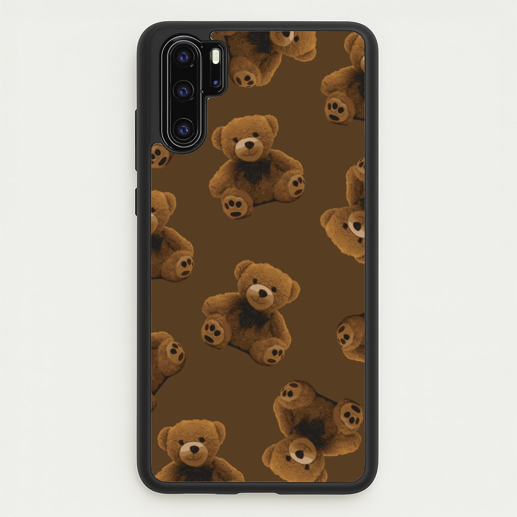 Cute Brown Bear Pattern - Clean Girl Aesthetic Phone Case for Huawei P30 Pro