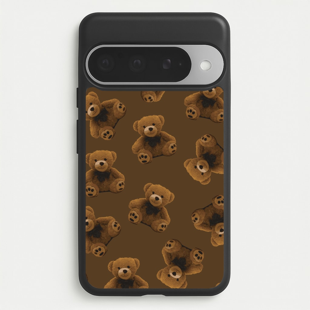 Cute Brown Bear Pattern Phone Case for Google Pixel 10 Pro XL