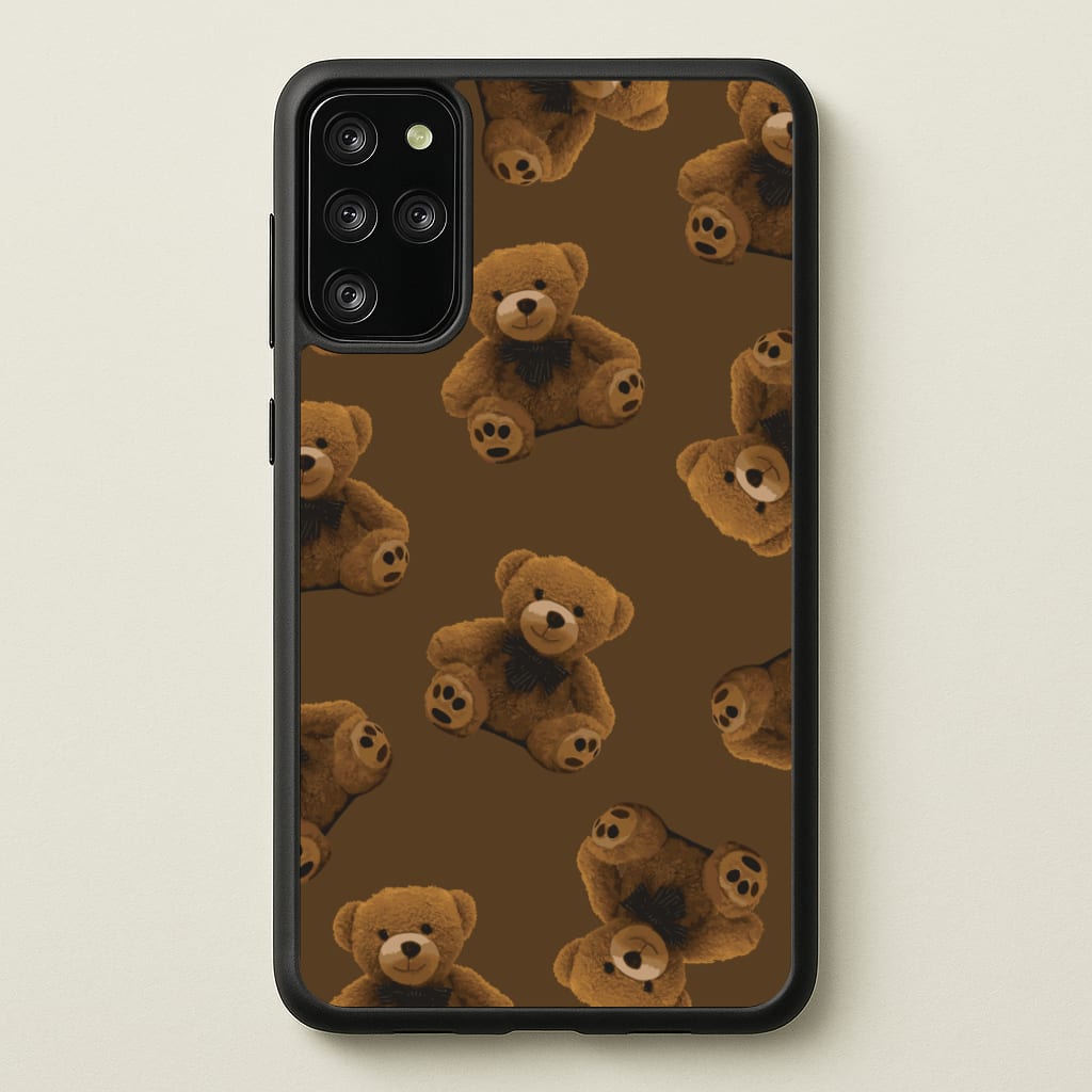 Cute Brown Bear Pattern - Clean Girl Aesthetic Phone Case for Galaxy S20 Plus