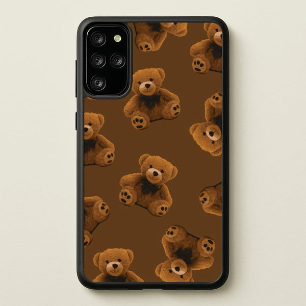 Cute Brown Bear Pattern - Clean Girl Aesthetic Phone Case for Galaxy S20 Plus