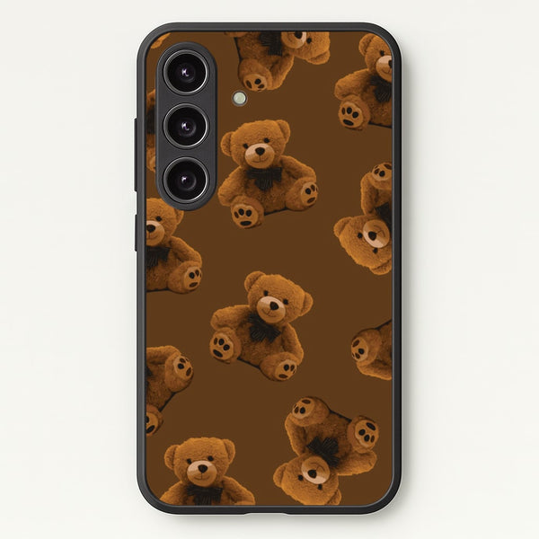 Cute Brown Bear Pattern - Clean Girl Aesthetic Phone Case for Galaxy S24 Plus